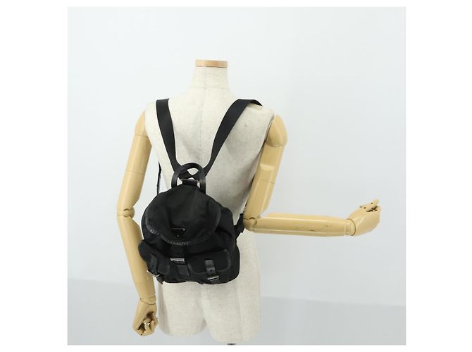 PRADA Backpack Nylon Black Silver Auth 169609 Silvery - view 29