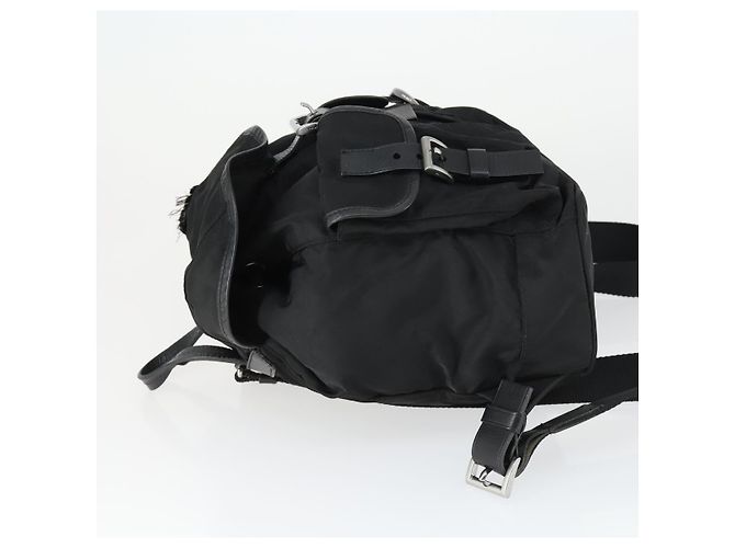PRADA Backpack Nylon Black Silver Auth 169609 Silvery - view 4