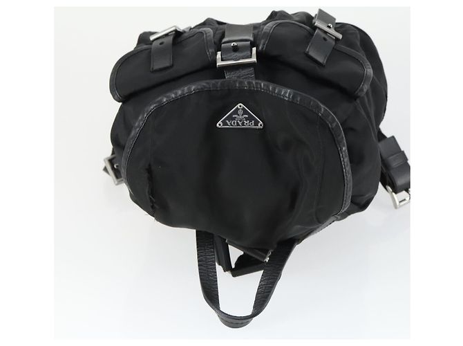 PRADA Backpack Nylon Black Silver Auth 169609 Silvery - view 6