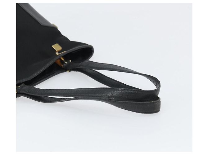 Borsa Tote Salvatore Ferragamo in tela nera e oro Auth BA10431 Nero D'oro - vista 7