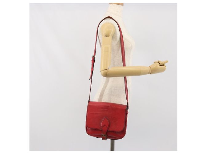 LOUIS VUITTON Schultertasche Cartesier MM Rot M52247 LV Auth 169548 - Ansicht 25