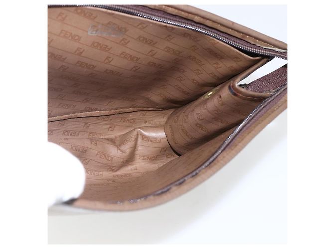 FENDI Zucchino Canvas Clutch Bag Braun Auth ti3645 - Ansicht 11