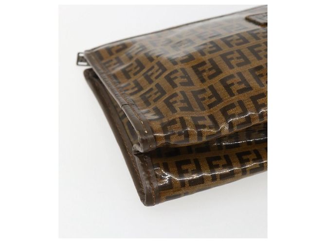 FENDI Zucchino Canvas Clutch Bag Braun Auth ti3645 - Ansicht 14