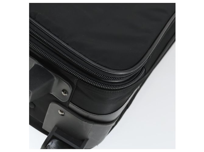 Prada Tragetasche aus Nylon Schwarz Silber Auth bs32877 - Ansicht 18