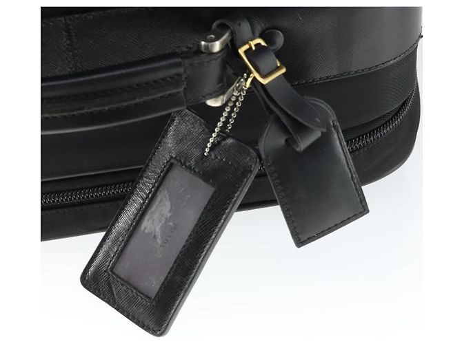 Prada Tragetasche aus Nylon Schwarz Silber Auth bs32877 - Ansicht 22