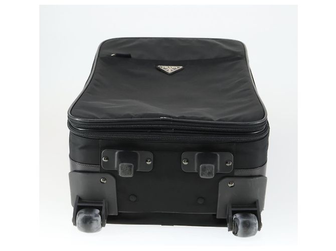 Prada Tragetasche aus Nylon Schwarz Silber Auth bs32877 - Ansicht 6