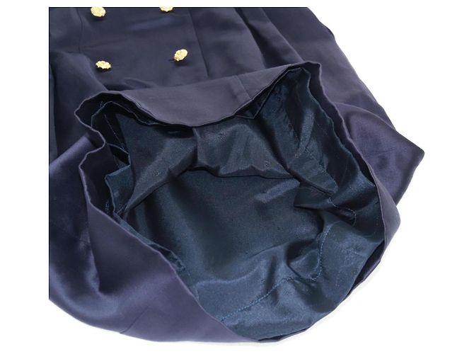 CHANEL Costume intero in cotone blu navy CC Auth 170808V - vista 10