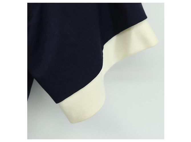CHANEL Costume intero in cotone blu navy CC Auth 170808V - vista 3
