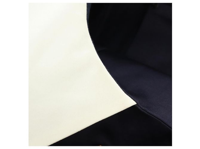 CHANEL Costume intero in cotone blu navy CC Auth 170808V - vista 8