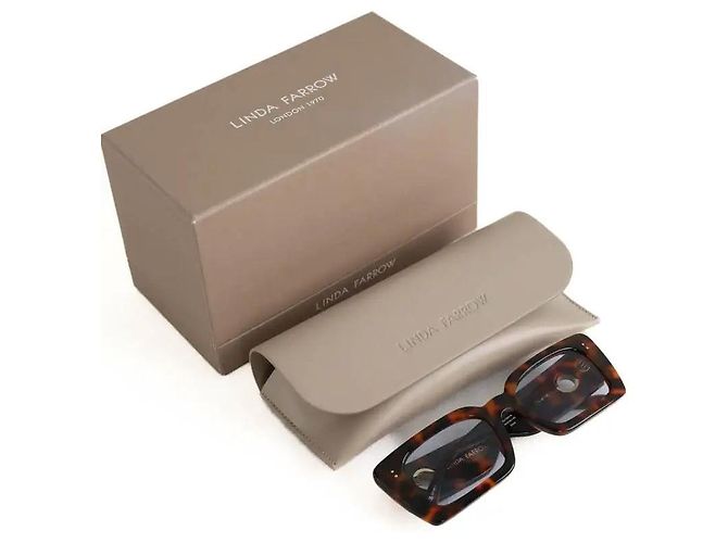 Linda Farrow Gafas de sol marrones Castaño - vista 7