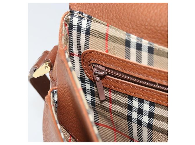 Borsa a Spalla Burberrys in Pelle Marrone Oro Auth bs33288 D'oro - vista 20