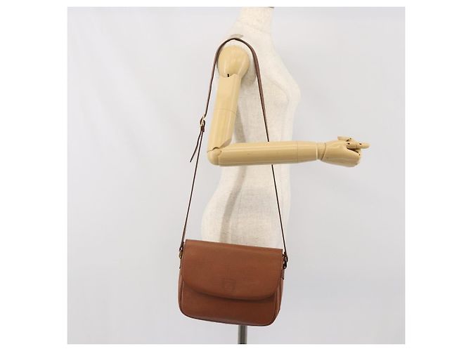 Borsa a Spalla Burberrys in Pelle Marrone Oro Auth bs33288 D'oro - vista 23