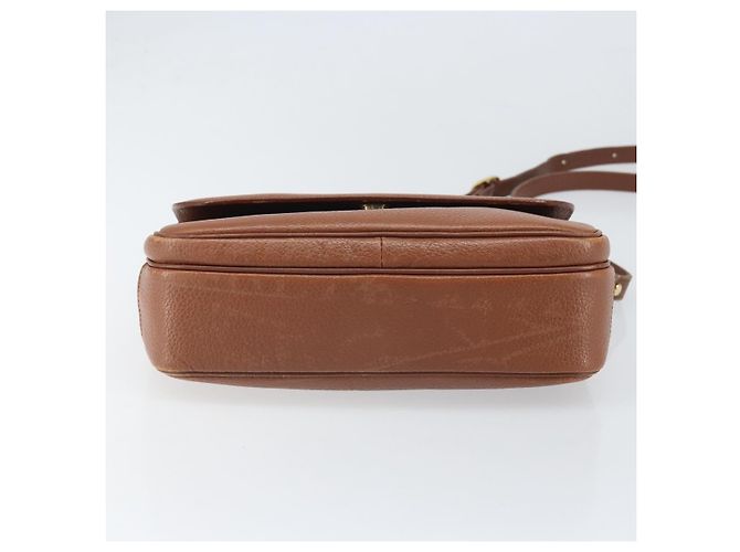 Borsa a Spalla Burberrys in Pelle Marrone Oro Auth bs33288 D'oro - vista 5