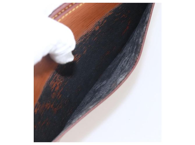 LOUIS VUITTON Pochette Uomo Epi Borsa Marrone Zipangu Oro M52528 LV Auth ka2290 - vista 11