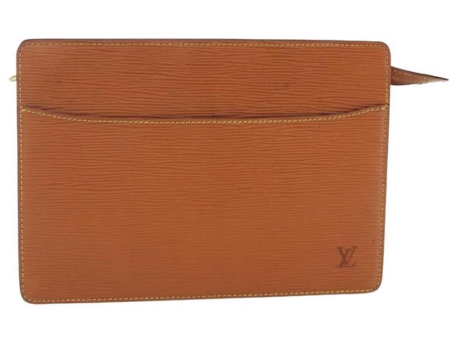 LOUIS VUITTON Pochette Uomo Epi Borsa Marrone Zipangu Oro M52528 LV Auth ka2290 - vista 13