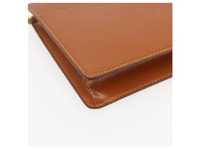 LOUIS VUITTON Pochette Uomo Epi Borsa Marrone Zipangu Oro M52528 LV Auth ka2290 - vista 14