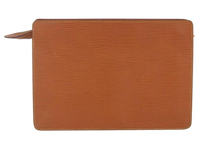 LOUIS VUITTON Pochette Uomo Epi Borsa Marrone Zipangu Oro M52528 LV Auth ka2290 - vista 2
