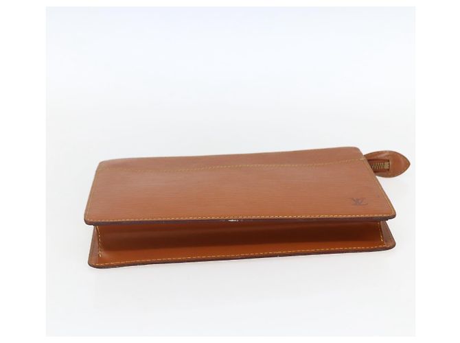 LOUIS VUITTON Pochette Uomo Epi Borsa Marrone Zipangu Oro M52528 LV Auth ka2290 - vista 6