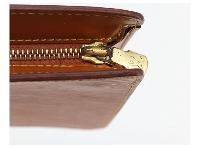 LOUIS VUITTON Pochette Uomo Epi Borsa Marrone Zipangu Oro M52528 LV Auth ka2290 - vista 8