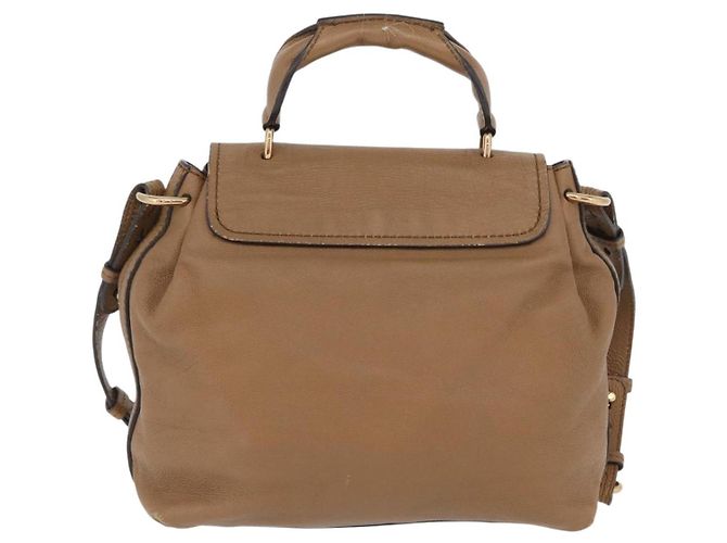 Chloé Borsa a mano in pelle Chloe Elise 2 in 1 marrone oro Auth BA10748 D'oro - vista 2