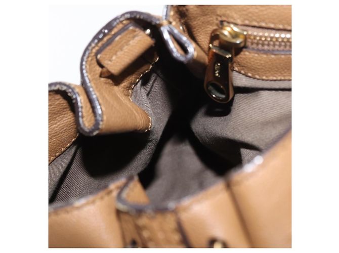 Chloé Borsa a mano in pelle Chloe Elise 2 in 1 marrone oro Auth BA10748 D'oro - vista 22