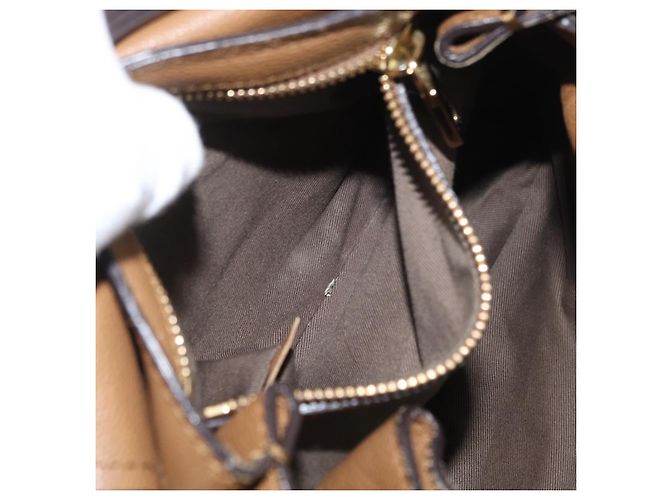 Chloé Borsa a mano in pelle Chloe Elise 2 in 1 marrone oro Auth BA10748 D'oro - vista 24