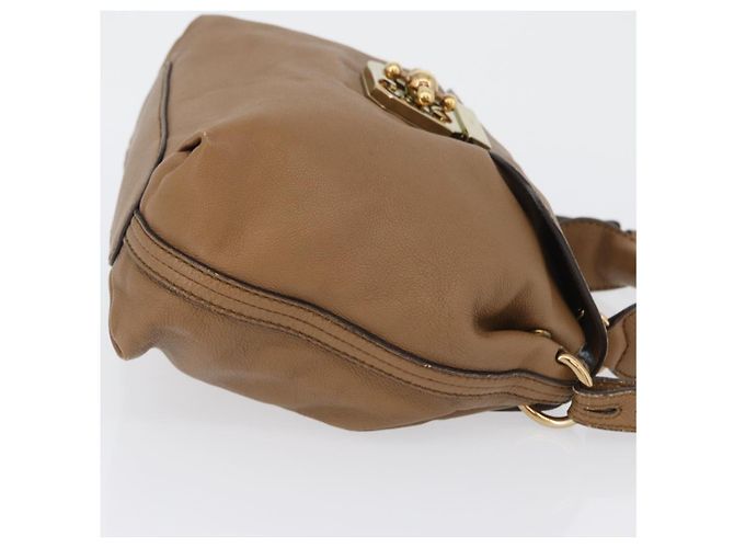 Chloé Borsa a mano in pelle Chloe Elise 2 in 1 marrone oro Auth BA10748 D'oro - vista 3