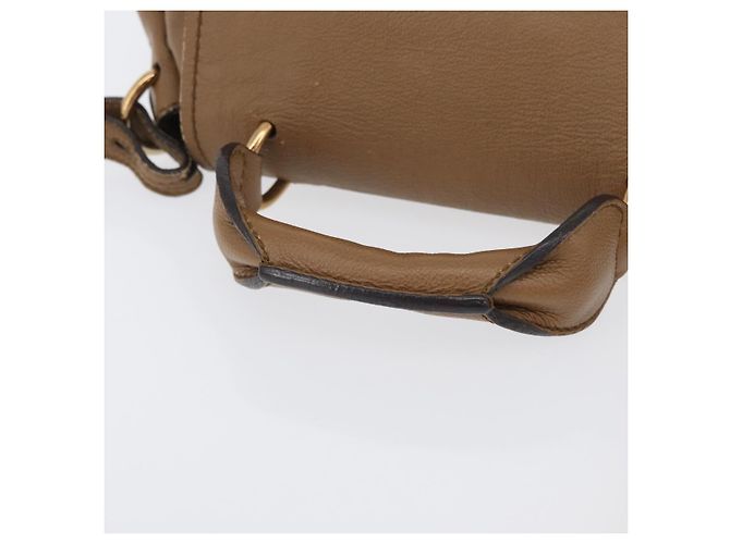 Chloé Borsa a mano in pelle Chloe Elise 2 in 1 marrone oro Auth BA10748 D'oro - vista 7