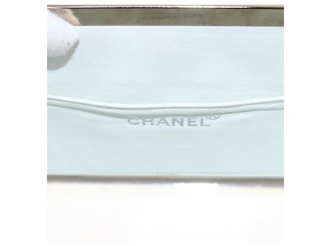 CHANEL Scatola Vanity Matelassé Pelle Verniciata Gialla Argento CC Auth 170933 Giallo - vista 17