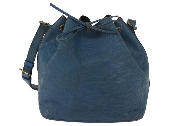 Noe LOUIS VUITTON Borsa a Spalla Petit Noé Epi Blu M44105 LV Auth ka2419 - vista 13