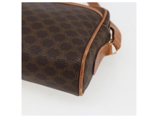Céline Borsa a Spalla in Tela Macadam CELINE in Pelle PVC Marrone Oro Auth ti3696 D'oro - vista 16