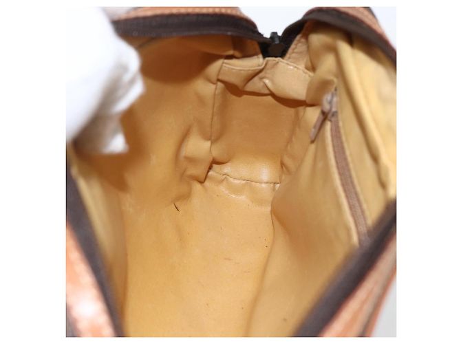 Céline Borsa a Spalla in Tela Macadam CELINE in Pelle PVC Marrone Oro Auth ti3696 D'oro - vista 19