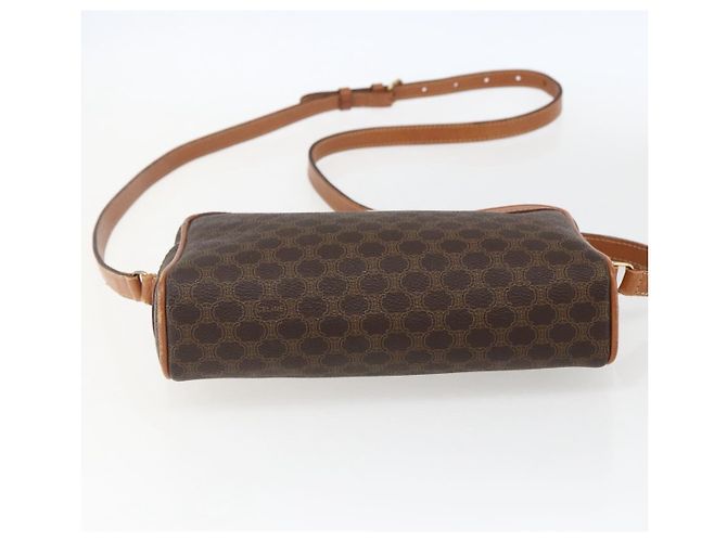 Céline Borsa a Spalla in Tela Macadam CELINE in Pelle PVC Marrone Oro Auth ti3696 D'oro - vista 5