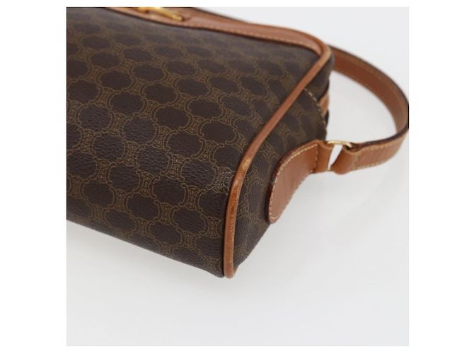 Céline Borsa a Spalla in Tela Macadam CELINE in Pelle PVC Marrone Oro Auth ti3696 D'oro - vista 8