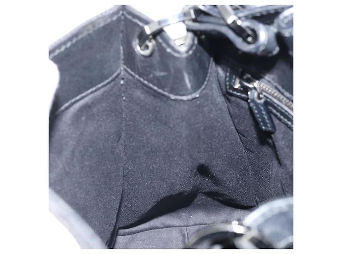 Borsa a mano in tela GG Gucci Nera Argento 110292 Auth hk3496 Nero - vista 19
