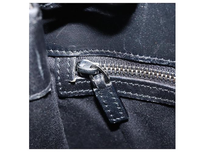 Borsa a mano in tela GG Gucci Nera Argento 110292 Auth hk3496 Nero - vista 20