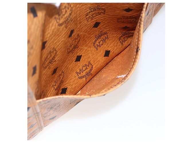 Borsa a Spalla MCM Vicetos Logogram in Pelle PVC Marrone Oro Auth BA10851 D'oro - vista 22