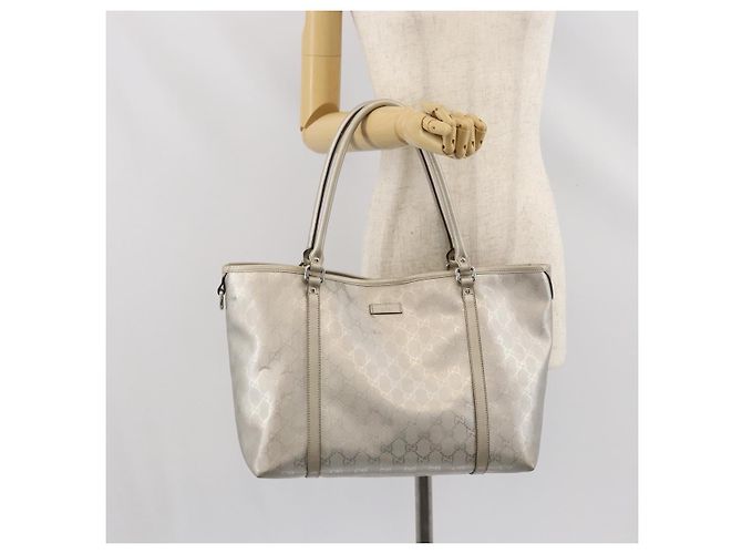 Borsa tote GG Implementation Gucci Argento 197953 Auth ka2232 - vista 22