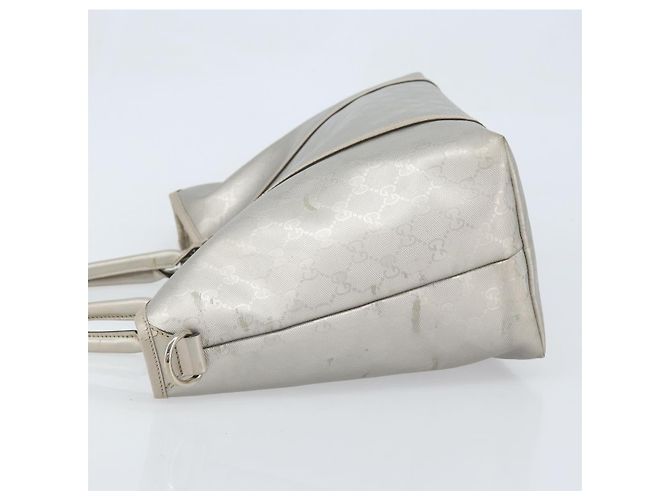 Borsa tote GG Implementation Gucci Argento 197953 Auth ka2232 - vista 4