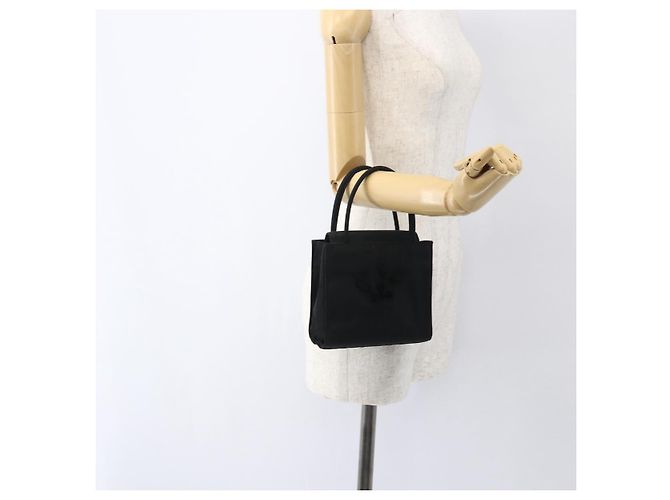 PRADA Borsa a mano in nylon nero Auth ti3686 - vista 20