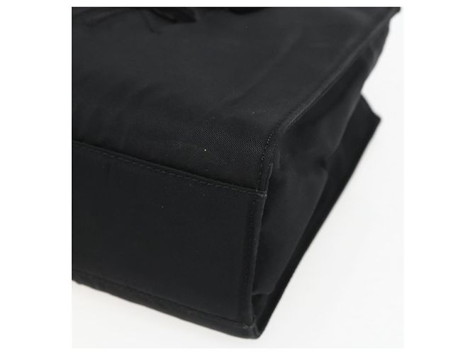 PRADA Borsa a mano in nylon nero Auth ti3686 - vista 9