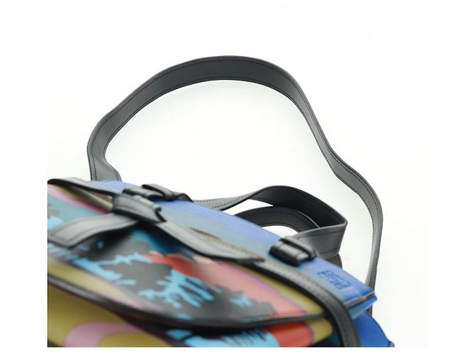 LOEWE Anagram Amazona 75 Bolso de Mano de Cuero 2 en 1 Azul Plata Auth 149898SM - vista 15