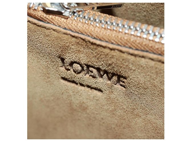 LOEWE Anagram Amazona 75 Bolso de Mano de Cuero 2 en 1 Azul Plata Auth 149898SM - vista 21