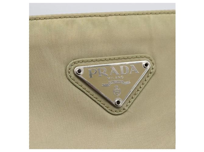 Prada Tote Bag aus Nylon in Creme Silber authentisch ti3744 Roh - Ansicht 17