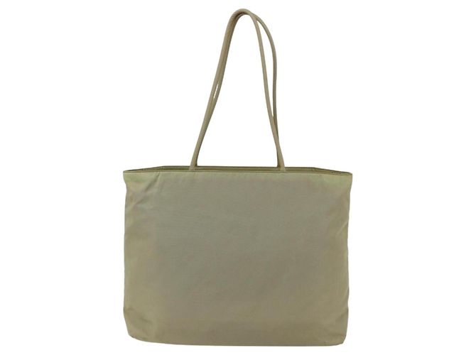 Prada Tote Bag aus Nylon in Creme Silber authentisch ti3744 Roh - Ansicht 2