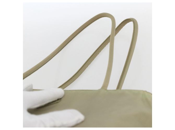 Prada Tote Bag aus Nylon in Creme Silber authentisch ti3744 Roh - Ansicht 8