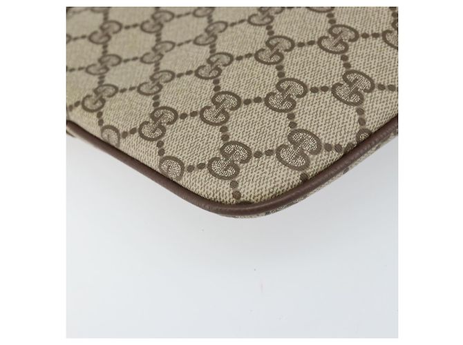 Borsa Gucci GG Supreme Web Sherry Line in PVC Beige Oro 904 02 047 Auth BA10402 D'oro - vista 14