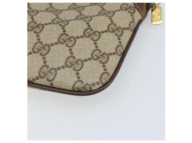 Borsa Gucci GG Supreme Web Sherry Line in PVC Beige Oro 904 02 047 Auth BA10402 D'oro - vista 15