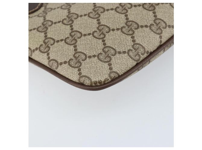 Borsa Gucci GG Supreme Web Sherry Line in PVC Beige Oro 904 02 047 Auth BA10402 D'oro - vista 16