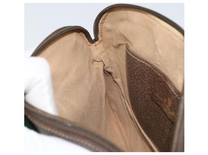 Borsa Gucci GG Supreme Web Sherry Line in PVC Beige Oro 904 02 047 Auth BA10402 D'oro - vista 20